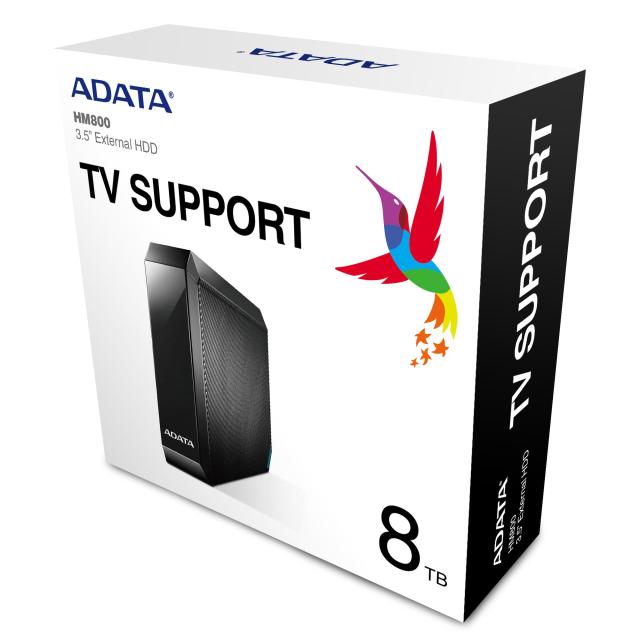 Външен диск A-Data HM800, 8TB, външен, 3.5" (8.89 cm), USB 3.2