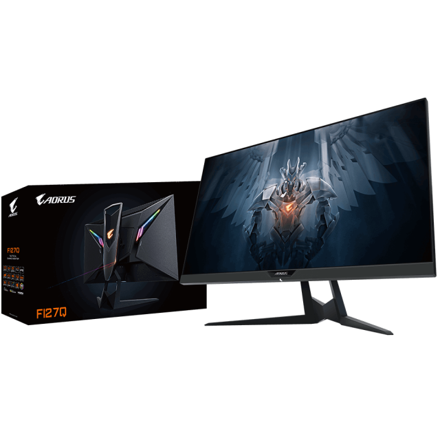 Монитор Gigabyte AORUS FI27Q-P, 27" (68.58 cm) IPS панел, 165Hz, QHD, 1ms, 350 cd/m2, HDMI, DP, USB, FREESYNC, FFREE HDR, PIVOT SWIVEL