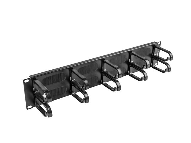 Аксесоар Lanberg 19" cable management AK-1204-B brush panel 10 rings- type b 2U, black