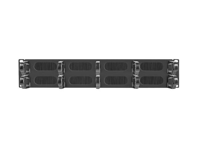 Аксесоар Lanberg 19" cable management AK-1204-B brush panel 10 rings- type b 2U, black