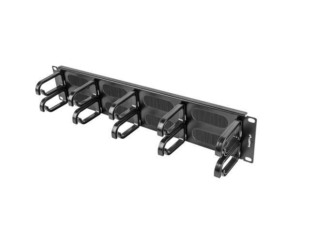 Аксесоар Lanberg 19" cable management AK-1204-B brush panel 10 rings- type b 2U, black
