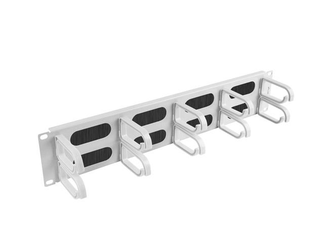 Аксесоар Lanberg 19" cable management AK-1204-S brush panel 10 rings- type b 2U, grey