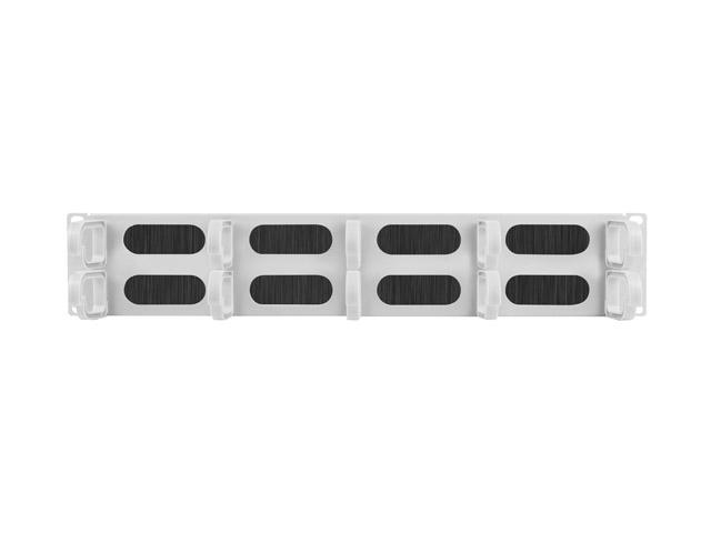 Аксесоар Lanberg 19" cable management AK-1204-S brush panel 10 rings- type b 2U, grey