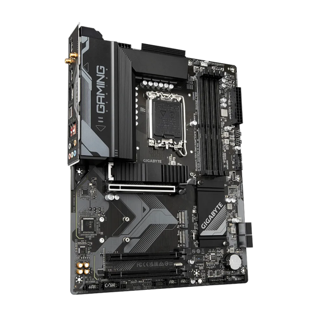 Дънна платка Gigabyte B760 GAMING X AX, B760, LGA1700, DDR5, PCIe 4.0, 2x M.2, 4x SATA 6Gb/s, Wi-Fi 6E, Bluetooth V5.2, 1x USB 3.2 Gen 2 Type-A, 1x USB Type-C, 4x USB 2.0, HDMI, DP, ATX