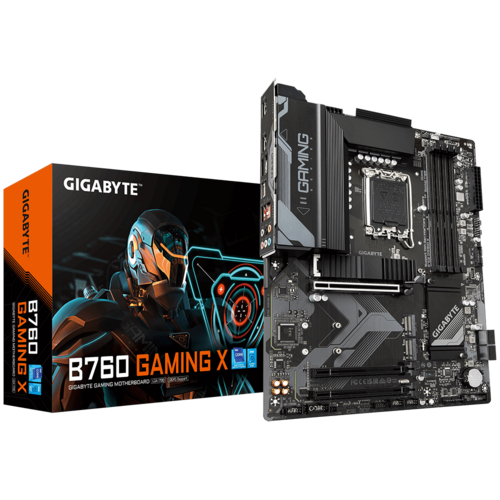 Дънна платка Gigabyte B760 GAMING X, B760, LGA1700, DDR5, PCI-E 4.0, 3x M.2, 4x SATA 6Gb/s, 1x USB 3.2 Gen 2 Type-A, HDMI, DP, ATX