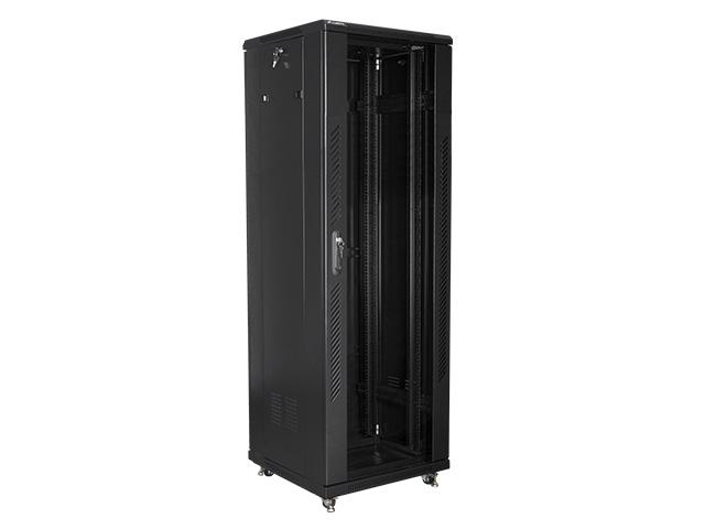 Комуникационен шкаф Lanberg rack cabinet 19" free-standing 37U / 600x600 self-assembly flat pack, black