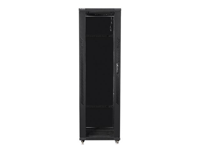 Комуникационен шкаф Lanberg rack cabinet 19" free-standing 42U / 600x800 self-assembly flat pack, black