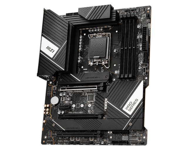 Дънна платка MSI PRO Z790-A WIFI, Z790, LGA1700, DDR5, PCIe 5.0, 6 x SATA 3, 4x M.2, 1 x USB 3.2 Gen2x2 Type-C, Wi-Fi 6E, Bluetooth, DP&HDMI, ATX