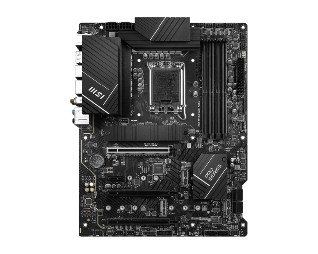 Дънна платка MSI PRO Z790-P WIFI, Z790, LGA1700, DDR4, PCI-E 4.0, 6x SATA 6Gb/s, 4x M.2, 1x USB 3.2 Gen2x2 Type-C, Wi-Fi, Bluetooth 5.3, DP/HDMI, ATX