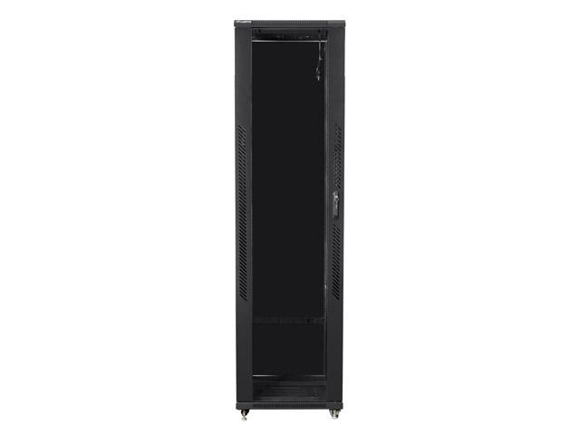 Комуникационен шкаф Lanberg rack cabinet 19" free-standing 37U / 800x800 self-assembly flat pack, black