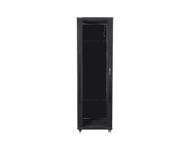 Комуникационен шкаф Lanberg rack cabinet 19" free-standing 42U / 800x800 self-assembly flat pack, black