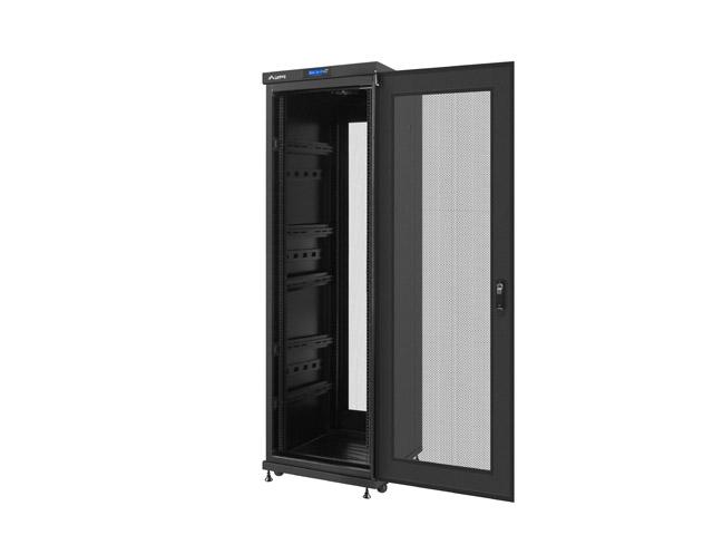 Комуникационен шкаф Lanberg rack cabinet 19" free-standing 37U / 600x600 self-assembly flat pack with mesh door LCD, black