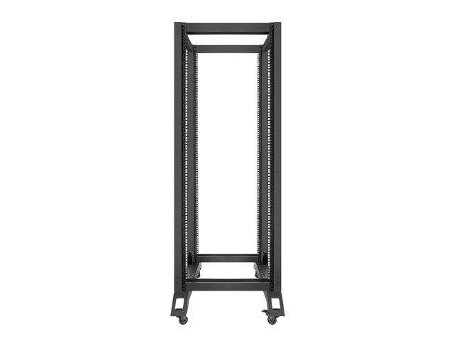 Комуникационен шкаф Lanberg open rack 32U  600x800, black