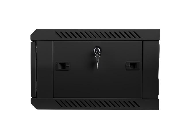 Комуникационен шкаф Lanberg rack cabinet 19” wall-mount 4U / 600x450 for self-assembly (flat pack), black