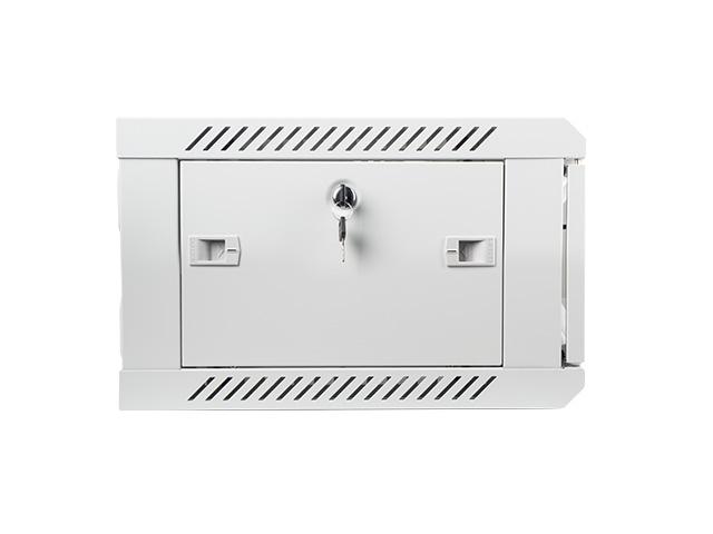 Комуникационен шкаф Lanberg rack cabinet 19” wall-mount 4U / 600x450 for self-assembly (flat pack), grey