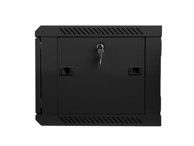 Комуникационен шкаф Lanberg rack cabinet 19” wall-mount 6U / 600x450 for self-assembly (flat pack), black