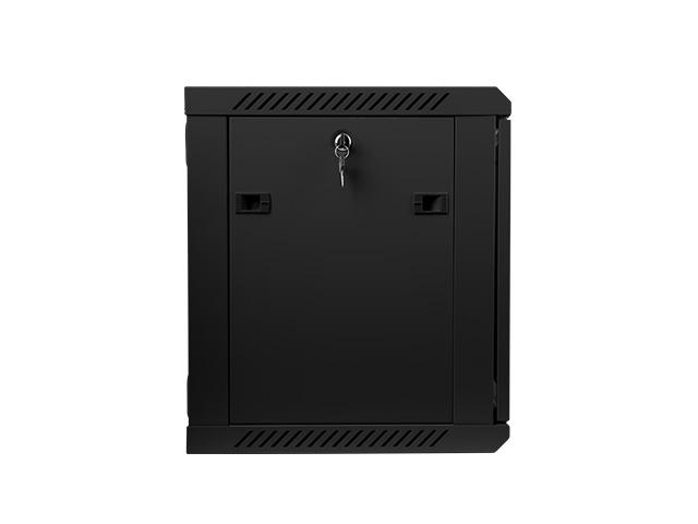 Комуникационен шкаф Lanberg rack cabinet 19” wall-mount 9U / 600x450 for self-assembly (flat pack), black