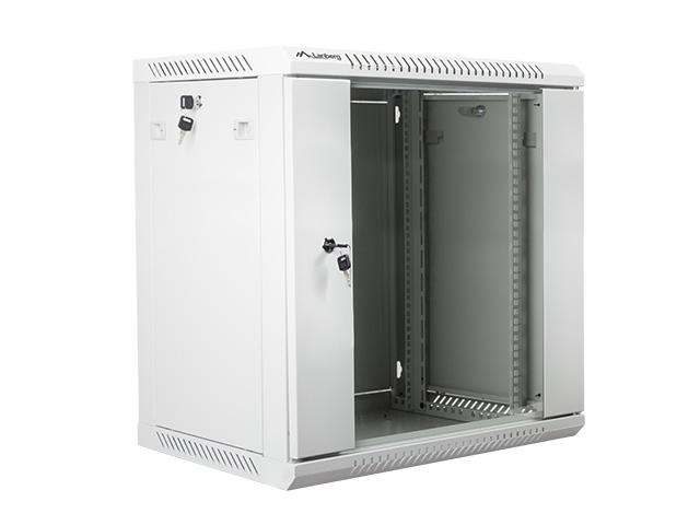Комуникационен шкаф Lanberg rack cabinet 19” wall-mount 12U / 600x450 for self-assembly (flat pack), grey