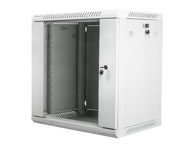 Комуникационен шкаф Lanberg rack cabinet 19” wall-mount 12U / 600x450 for self-assembly (flat pack), grey