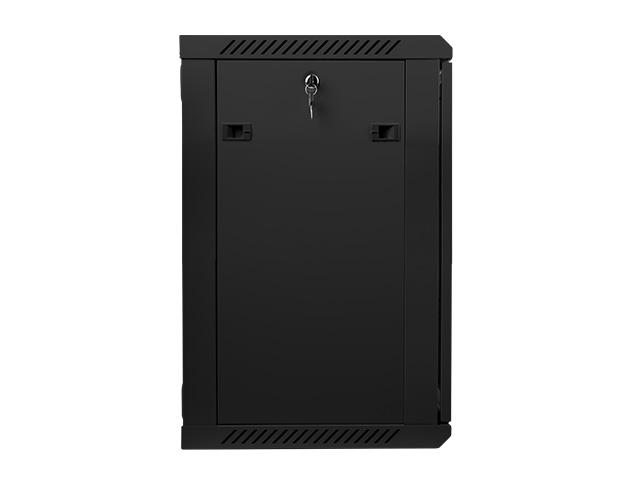 Комуникационен шкаф Lanberg rack cabinet 19” wall-mount 15U / 600x450 for self-assembly (flat pack), black