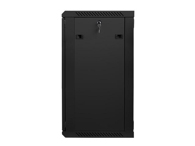Комуникационен шкаф Lanberg rack cabinet 19” wall-mount 18U / 600x450 for self-assembly (flat pack), black