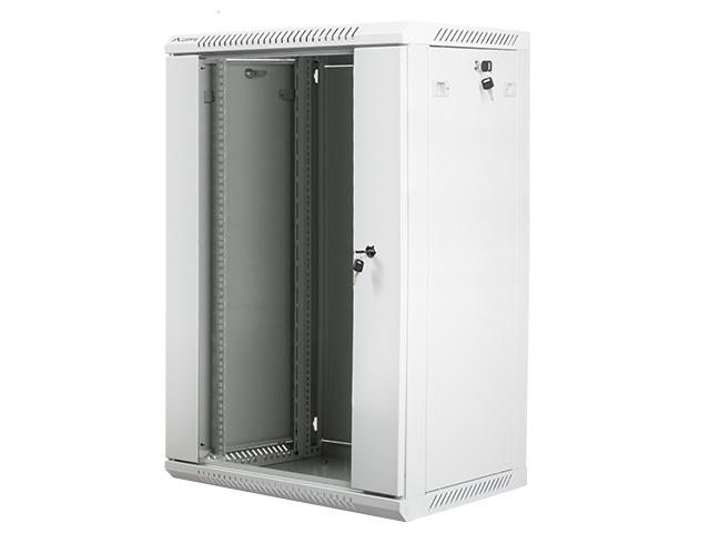 Комуникационен шкаф Lanberg rack cabinet 19” wall-mount 18U / 600x450 for self-assembly (flat pack), grey