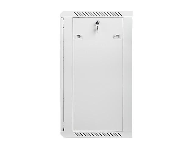 Комуникационен шкаф Lanberg rack cabinet 19” wall-mount 18U / 600x450 for self-assembly (flat pack), grey