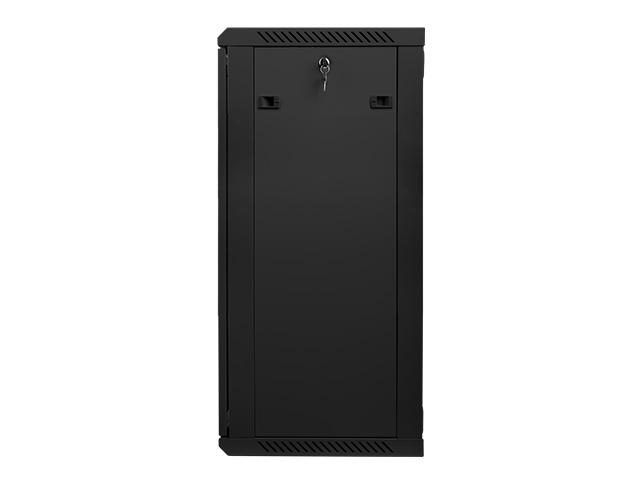 Комуникационен шкаф Lanberg rack cabinet 19” wall-mount 22U / 600x450 for self-assembly (flat pack), black