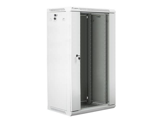 Комуникационен шкаф Lanberg rack cabinet 19” wall-mount 22U / 600x450 for self-assembly (flat pack), grey