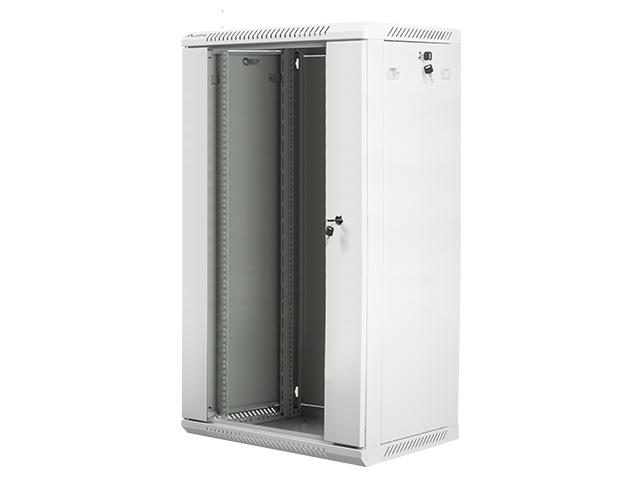 Комуникационен шкаф Lanberg rack cabinet 19” wall-mount 22U / 600x450 for self-assembly (flat pack), grey