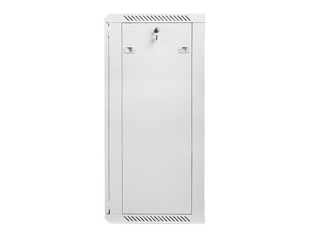 Комуникационен шкаф Lanberg rack cabinet 19” wall-mount 22U / 600x450 for self-assembly (flat pack), grey