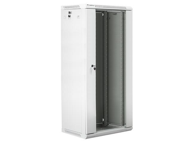 Комуникационен шкаф Lanberg rack cabinet 19” wall-mount 27U / 600x450 for self-assembly (flat pack), grey