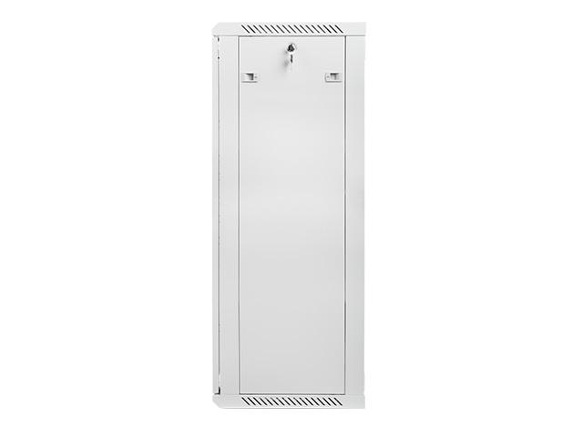 Комуникационен шкаф Lanberg rack cabinet 19” wall-mount 27U / 600x450 for self-assembly (flat pack), grey