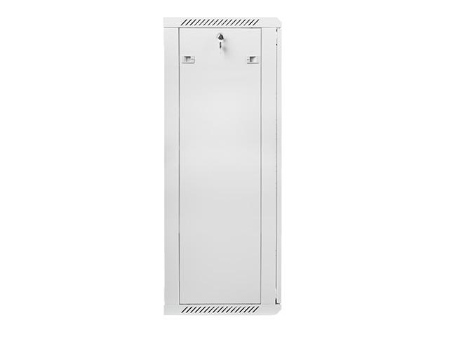 Комуникационен шкаф Lanberg rack cabinet 19” wall-mount 27U / 600x450 for self-assembly (flat pack), grey