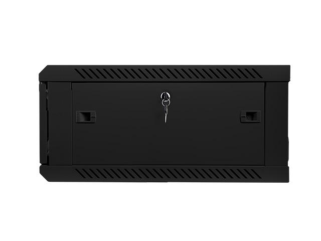 Комуникационен шкаф Lanberg rack cabinet 19” wall-mount 4U / 600x600 for self-assembly (flat pack), black