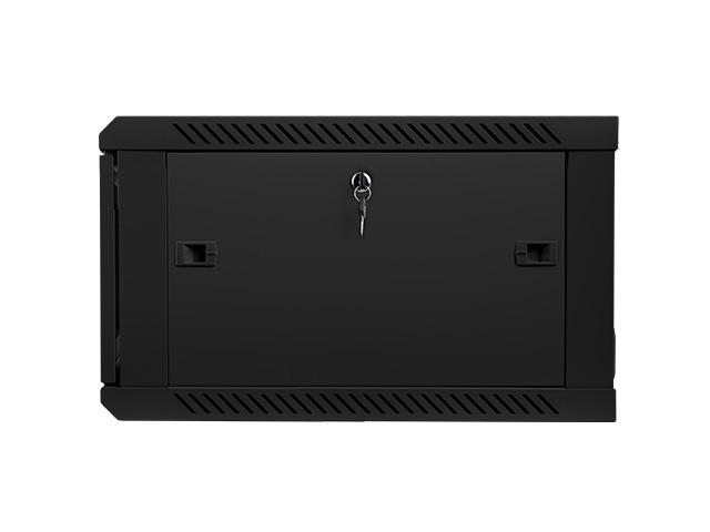Комуникационен шкаф Lanberg rack cabinet 19” wall-mount 6U / 600x600 for self-assembly (flat pack), black