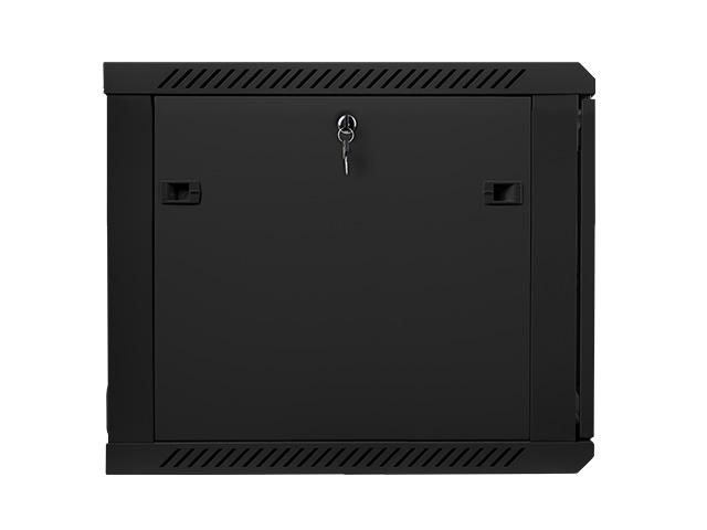 Комуникационен шкаф Lanberg rack cabinet 19” wall-mount 9U / 600x600 for self-assembly (flat pack), black