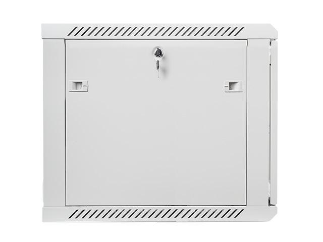 Комуникационен шкаф Lanberg rack cabinet 19” wall-mount 9U / 600x600 for self-assembly (flat pack), grey