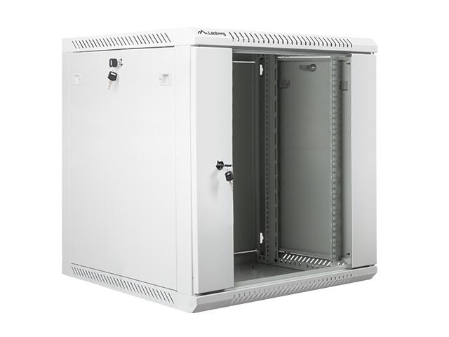 Комуникационен шкаф Lanberg rack cabinet 19” wall-mount 12U / 600x600 for self-assembly (flat pack), grey