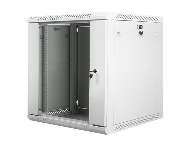 Комуникационен шкаф Lanberg rack cabinet 19” wall-mount 12U / 600x600 for self-assembly (flat pack), grey