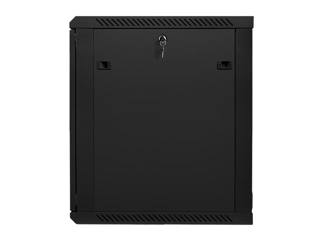 Комуникационен шкаф Lanberg rack cabinet 19” wall-mount 15U / 600x600 for self-assembly (flat pack), black