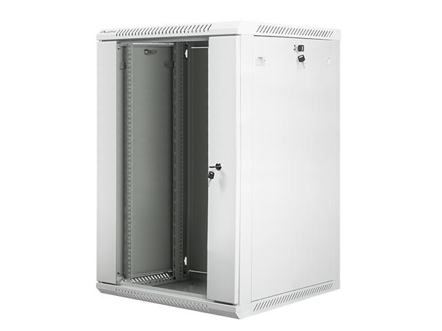 Комуникационен шкаф Lanberg rack cabinet 19” wall-mount 18U / 600x600 for self-assembly (flat pack), grey