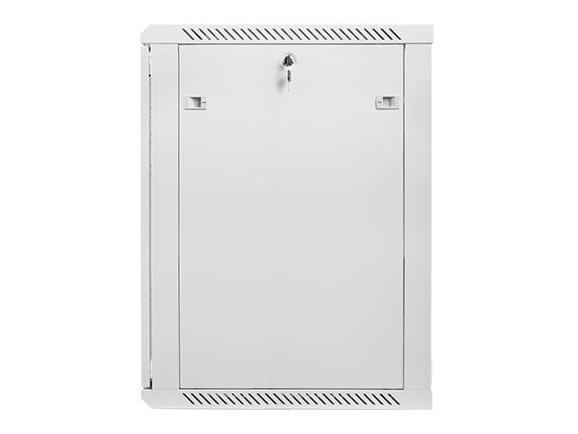 Комуникационен шкаф Lanberg rack cabinet 19” wall-mount 18U / 600x600 for self-assembly (flat pack), grey