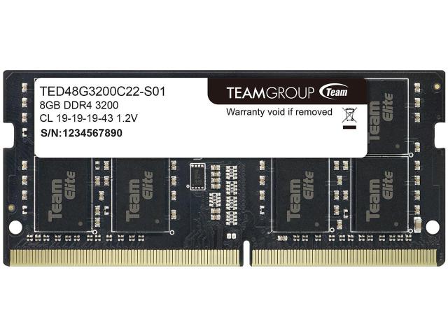 Памет Team Group Elite 8GB 3200MHz, SO-DIMM, 1.2V