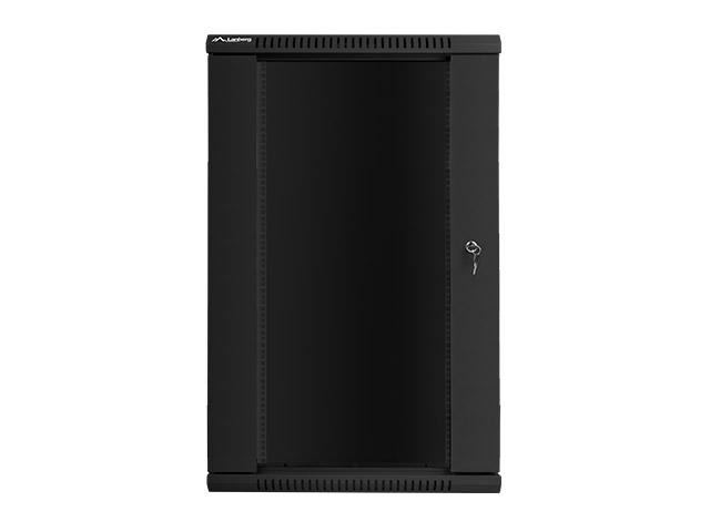 Комуникационен шкаф Lanberg rack cabinet 19” wall-mount 22U / 600x600 for self-assembly (flat pack), black