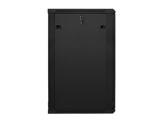 Комуникационен шкаф Lanberg rack cabinet 19” wall-mount 22U / 600x600 for self-assembly (flat pack), black