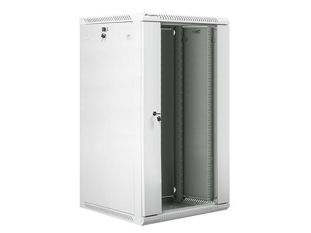 Комуникационен шкаф Lanberg rack cabinet 19” wall-mount 22U / 600x600 for self-assembly (flat pack), grey