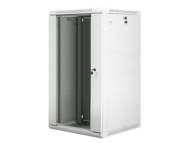 Комуникационен шкаф Lanberg rack cabinet 19” wall-mount 22U / 600x600 for self-assembly (flat pack), grey