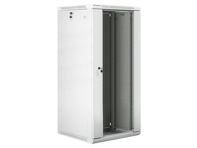 Комуникационен шкаф Lanberg rack cabinet 19" wall-mount 27U / 600x600 for self-assembly (flat pack), grey