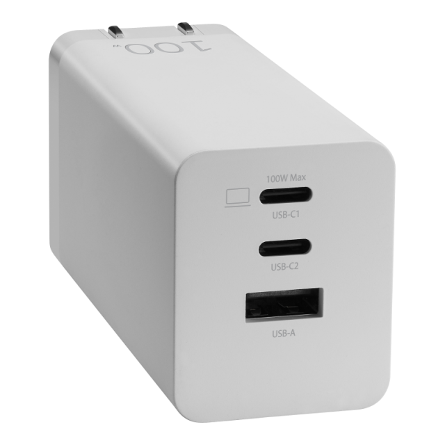 Зарядно устройство Asus, 2x USB-C(ж), 1x USB-A(ж), 20V, 5A, бяло, 100W